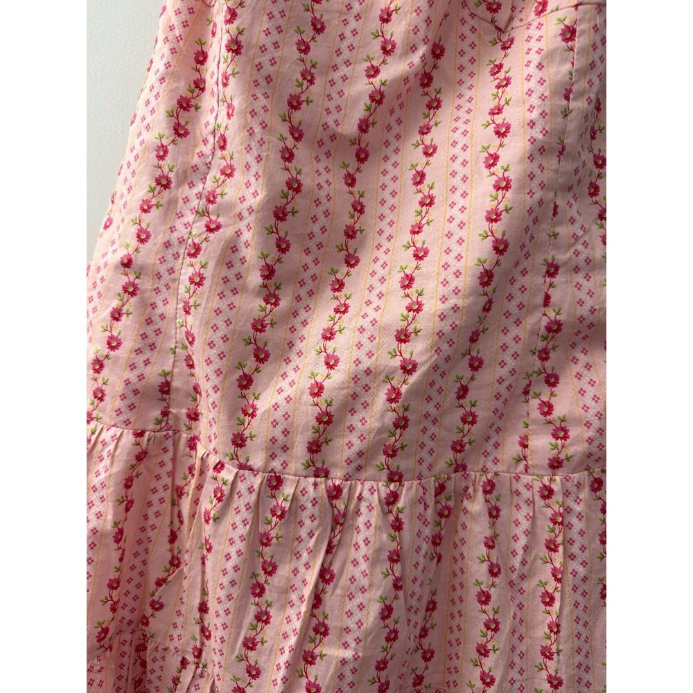 New Betsey Johnson Sundress Dress Pink Floral Cottagecore Halter Women's XL NWT - Picture 2 of 4